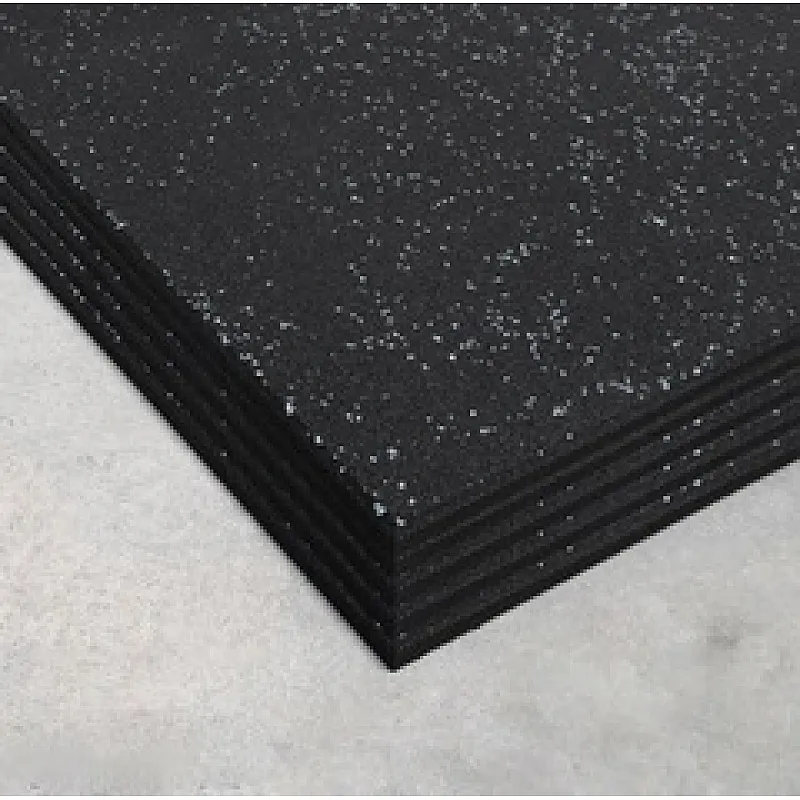 Power Force Δάπεδο για Άρση Βαρών από καουτσούκ BR-1095 100 x 100 x 1cm - Προστατευτικά Δάπεδα