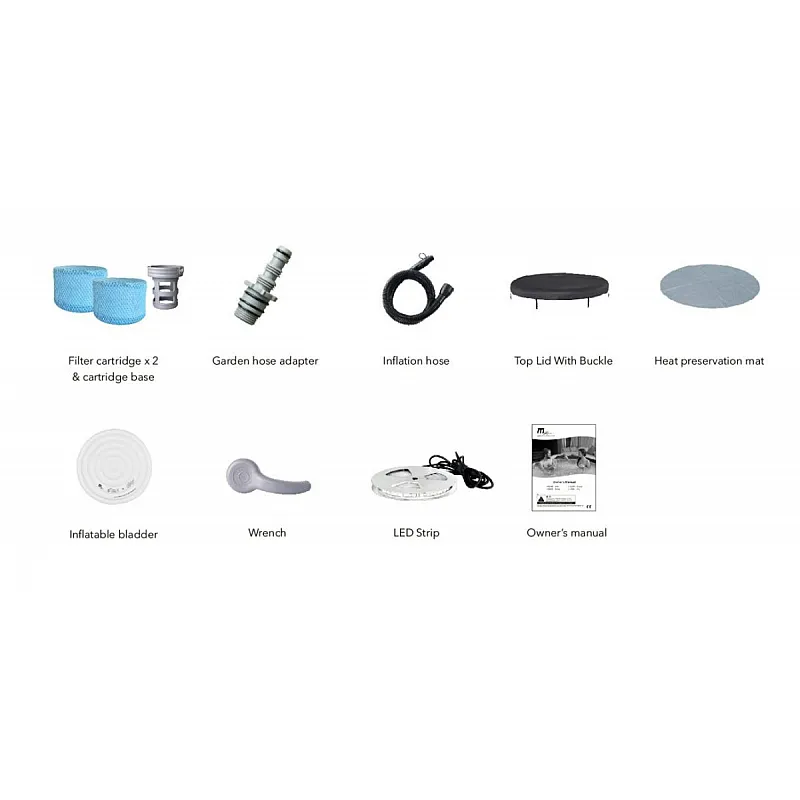 MSpa Υδρομασάζ AURORA LED 6 χρήστες 105802 - Σε 18 Άτοκες δόσεις - Σάουνες - Σπα