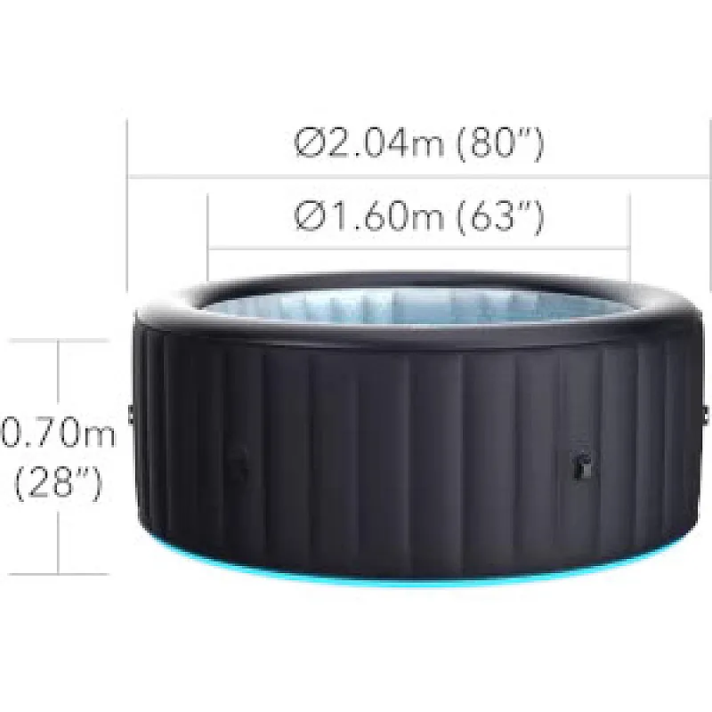 MSpa Υδρομασάζ AURORA LED 6 χρήστες 105802 - Σε 18 Άτοκες δόσεις - Σάουνες - Σπα