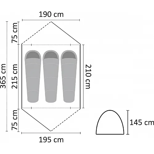 Grasshoppers Σκηνή 3 ατόμων Dorset 3 10513