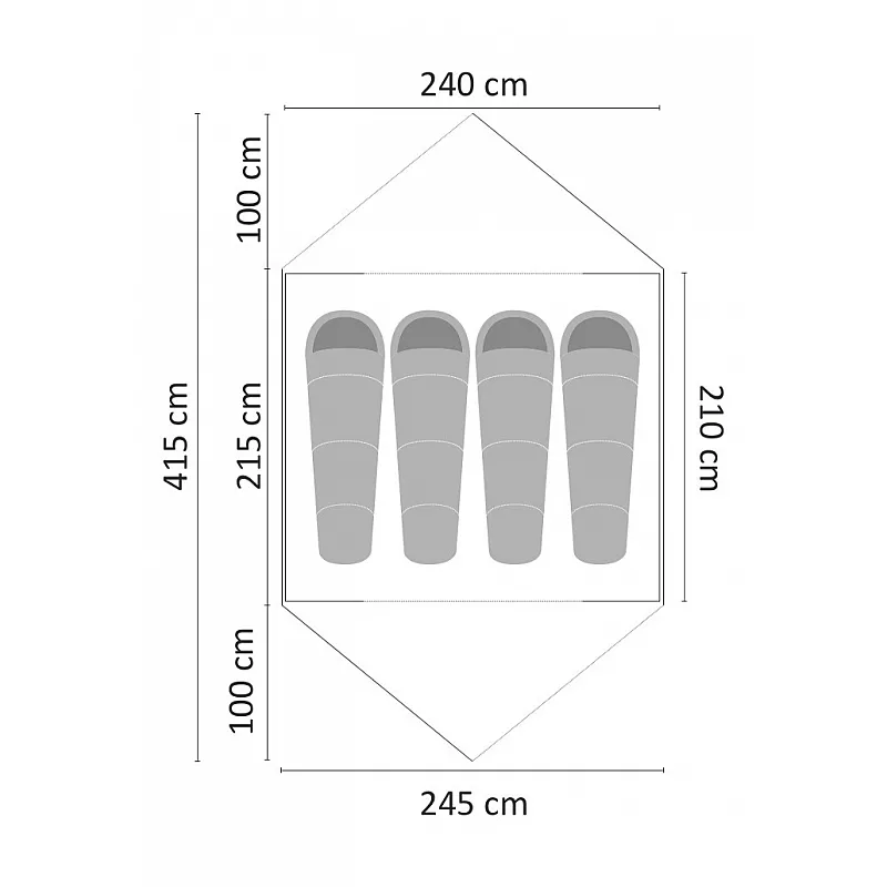 Grasshoppers Σκηνή 4 ατόμων Dorset 4 10506 - Σκηνές