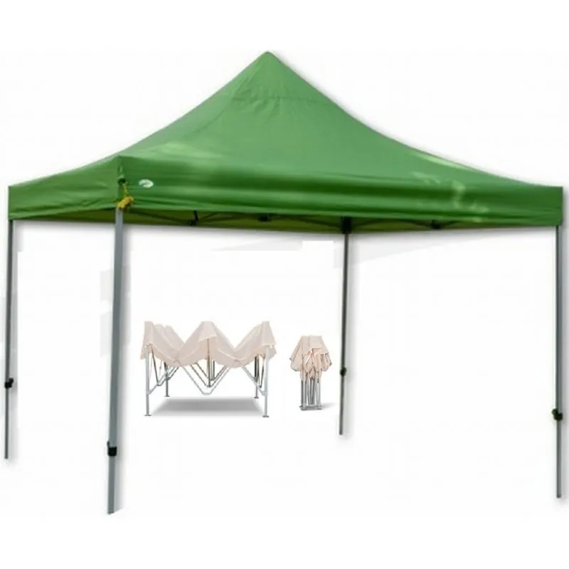 Gazebo Κιόσκι Polyester 3Χ3 Πτυσσόμενο TH 10004 Πράσινο - Κιόσκια κήπου