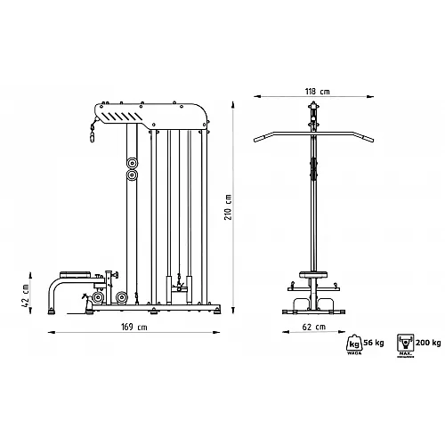 Marbo Τροχαλία Πλάτης   Κωπηλατική  MS‑W101 