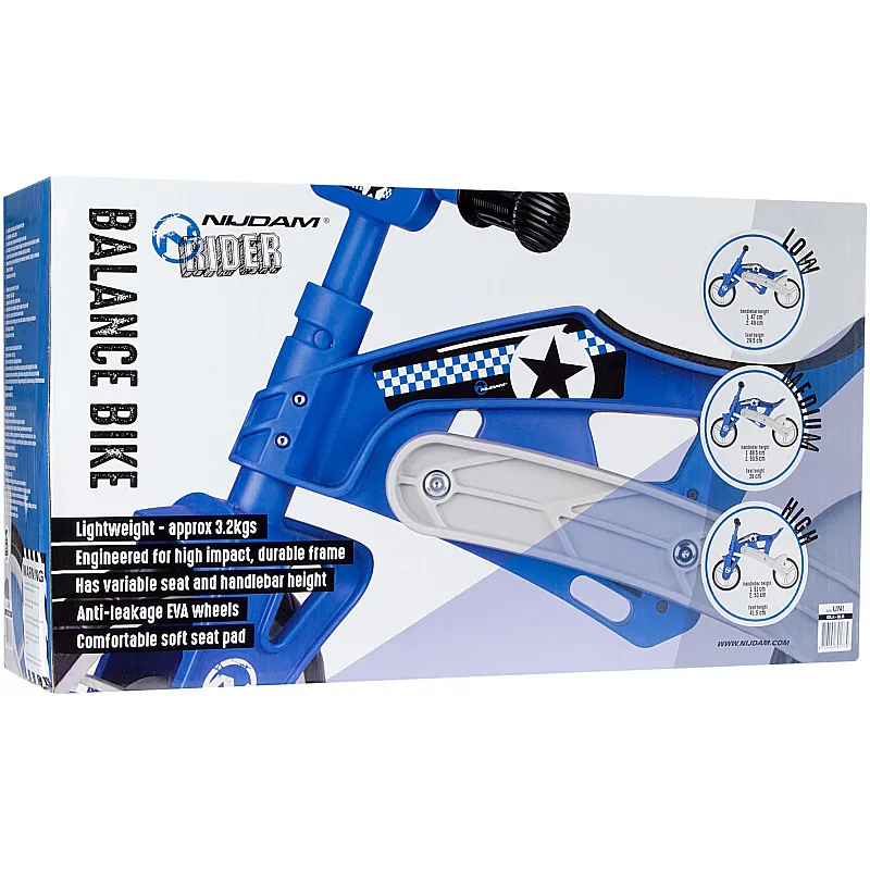Nijdam N‑Rider Ποδήλατο Ισορροπίας Παιδικό Μπλε 52LA-BLG - Επιλογές Δώρων για Εκείνον...