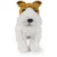 Rappa Λούτρινος Σκύλος Fox Terrier Ασπρο 30 εκ. Eco-Friendly (192256)