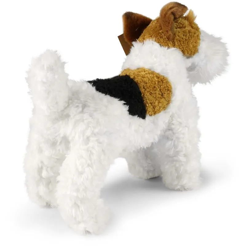Rappa Λούτρινος Σκύλος Fox Terrier Ασπρο 30 εκ. Eco-Friendly (192256)
