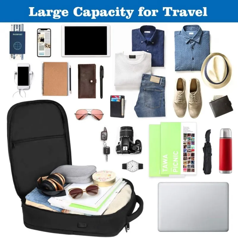 Σακίδιο πλάτης 40L Travel 17” Matein 1197 μαύρο - Σακίδια Πλάτης