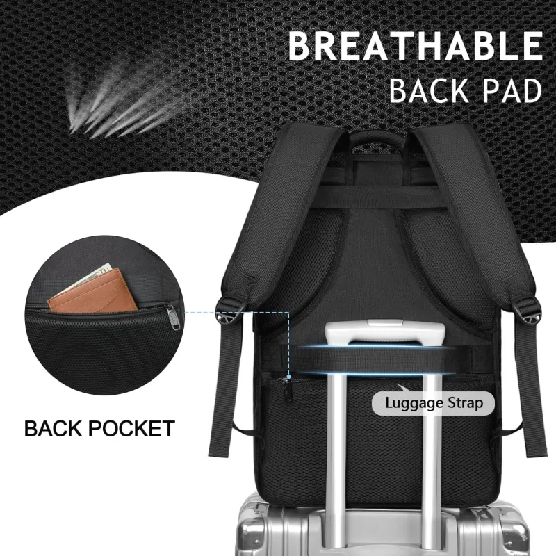 Σακίδιο πλάτης 40L Travel 17” Matein 1197 μαύρο - Σακίδια Πλάτης