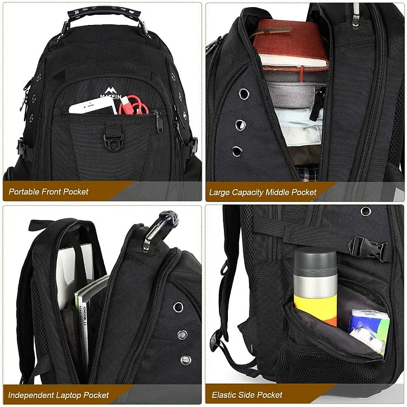 Σακίδιο πλάτης Τροχήλατο 55L Laptop 15,6” Matein 1271 μαύρο - Τροχοτσάντες
