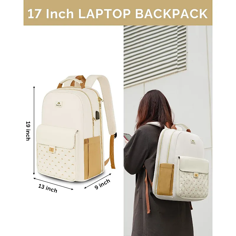 Γυναικείο Σακίδιο πλάτης 17.3" Laptop 35L Matein 1426 μπεζ