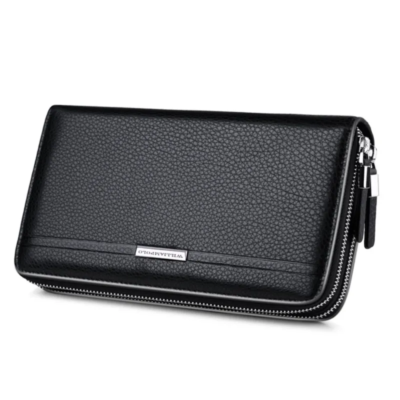 Δερμάτινο Ανδρικό πορτοφόλι William Polo 163(LARGE) black - Χειρός/Νεσεσέρ