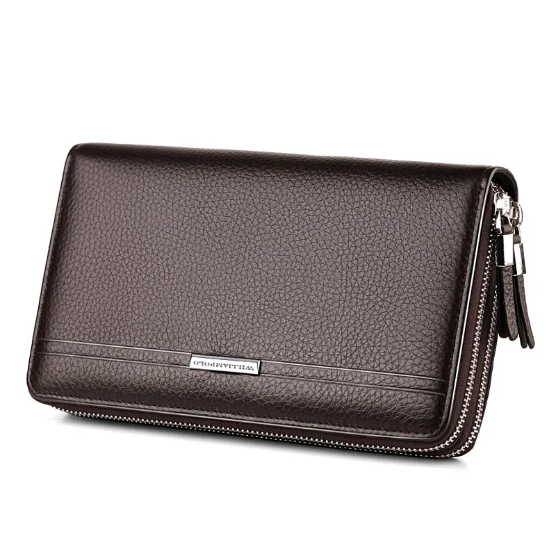 Δερμάτινο Ανδρικό πορτοφόλι William Polo 163(LARGE) brown - Χειρός/Νεσεσέρ