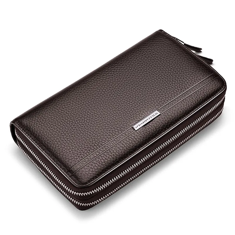 Δερμάτινο Ανδρικό πορτοφόλι William Polo 163(LARGE) brown - Χειρός/Νεσεσέρ