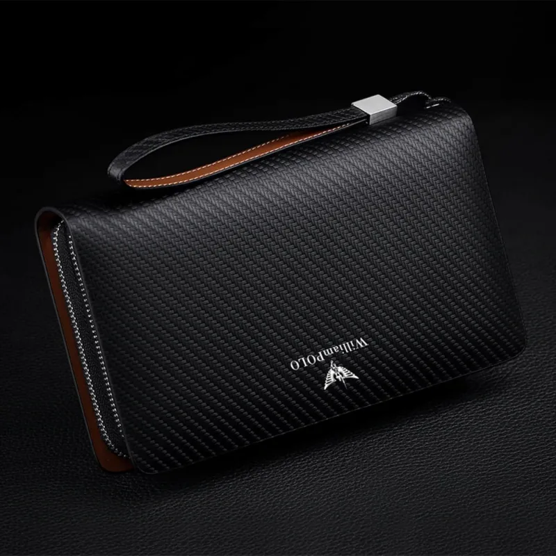 Δερμάτινο Ανδρικό πορτοφόλι William Polo 170 black - Χειρός/Νεσεσέρ