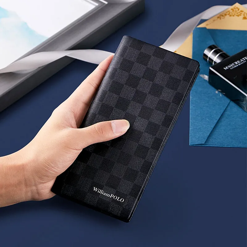 Δερμάτινο Ανδρικό πορτοφόλι William Polo 201502 black - Δερμάτινα ανδρικά πορτοφόλια