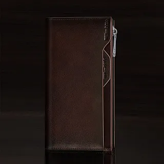 Δερμάτινο Ανδρικό πορτοφόλι William Polo 211566 dark brown