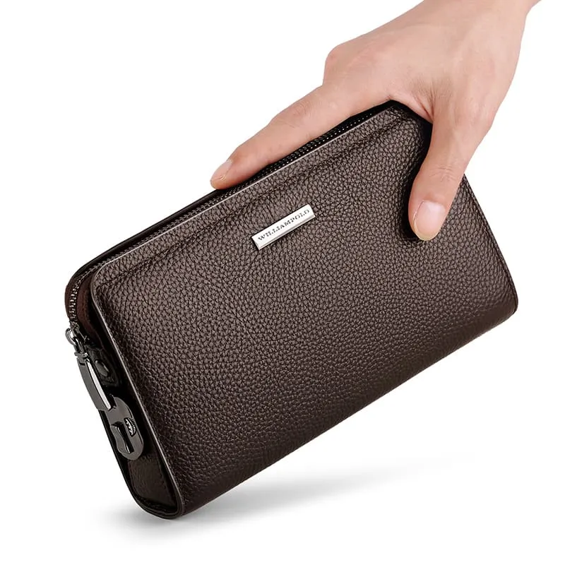 Δερμάτινο Ανδρικό πορτοφόλι William Polo 286 brown - Χειρός/Νεσεσέρ