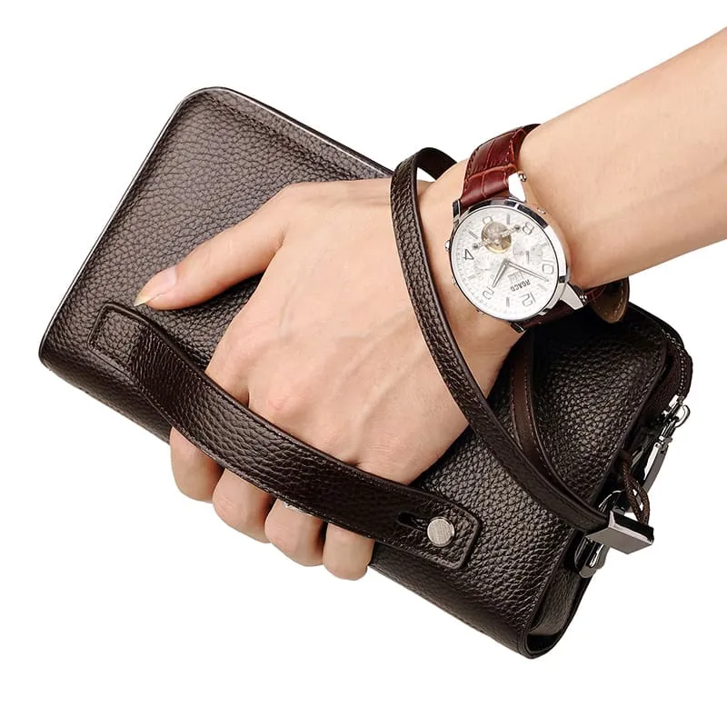 Δερμάτινο Ανδρικό πορτοφόλι William Polo 286 brown - Χειρός/Νεσεσέρ