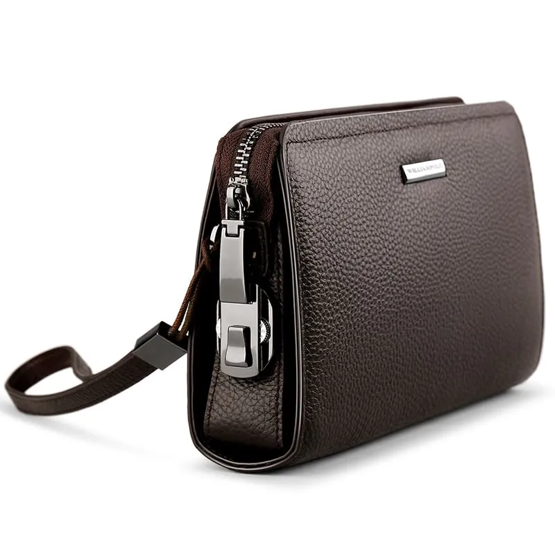 Δερμάτινο Ανδρικό πορτοφόλι William Polo 286 brown - Χειρός/Νεσεσέρ