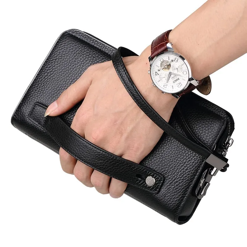 Δερμάτινο Ανδρικό πορτοφόλι William Polo 286 black - Χειρός/Νεσεσέρ