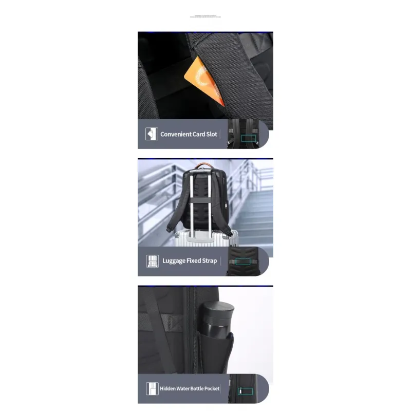 Σακίδιο πλάτης Αντικλεπτικό 24L Laptop 15,6” Bopai 61-19011 μαύρο - Επαγγελματικά Σακίδια Πλάτης