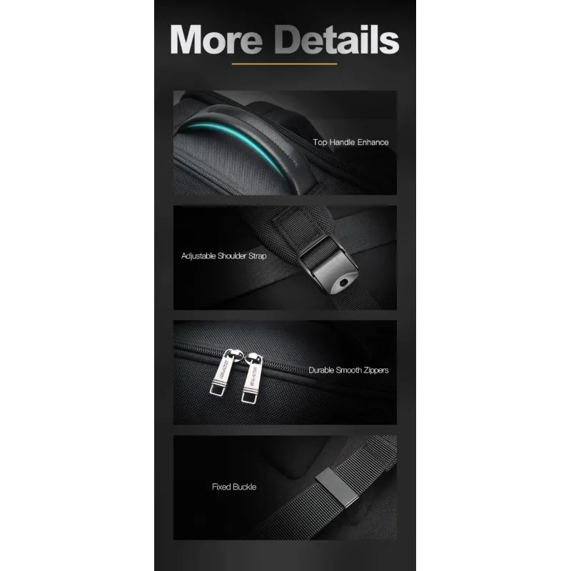 Σακίδιο πλάτης Αντικλεπτικό 24L Laptop 15,6” Bopai 61-19011 μαύρο - Επαγγελματικά Σακίδια Πλάτης