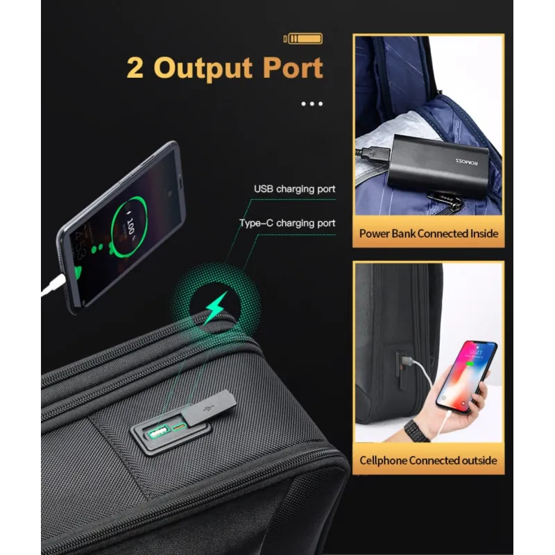 Σακίδιο πλάτης Αντικλεπτικό 24L Laptop 15,6” Bopai 61-19011 μαύρο - Επαγγελματικά Σακίδια Πλάτης