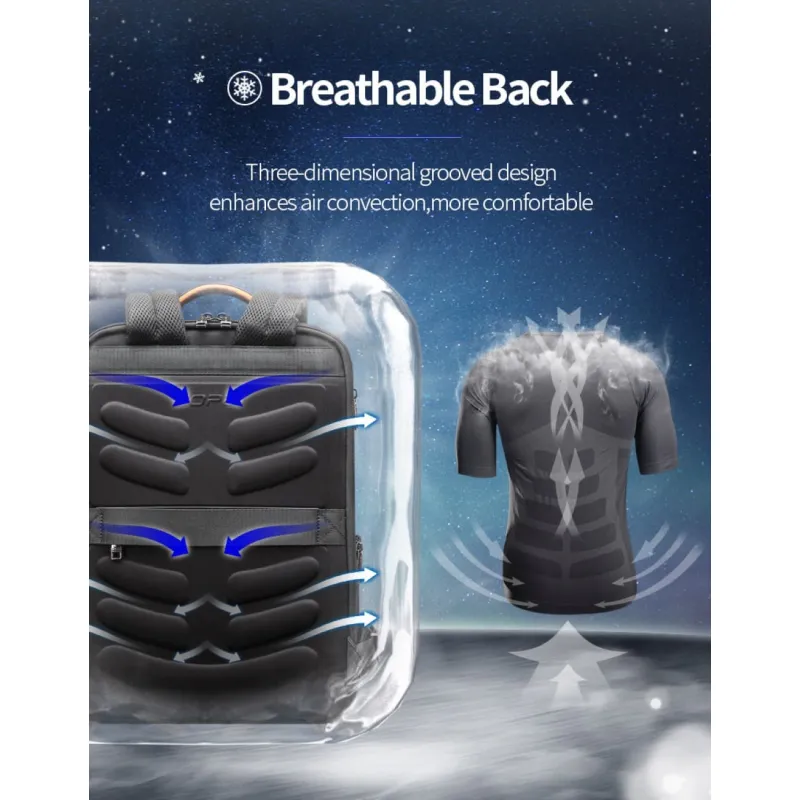 Σακίδιο πλάτης Αντικλεπτικό 24L Laptop 15,6” Bopai 61-19011 μαύρο - Επαγγελματικά Σακίδια Πλάτης