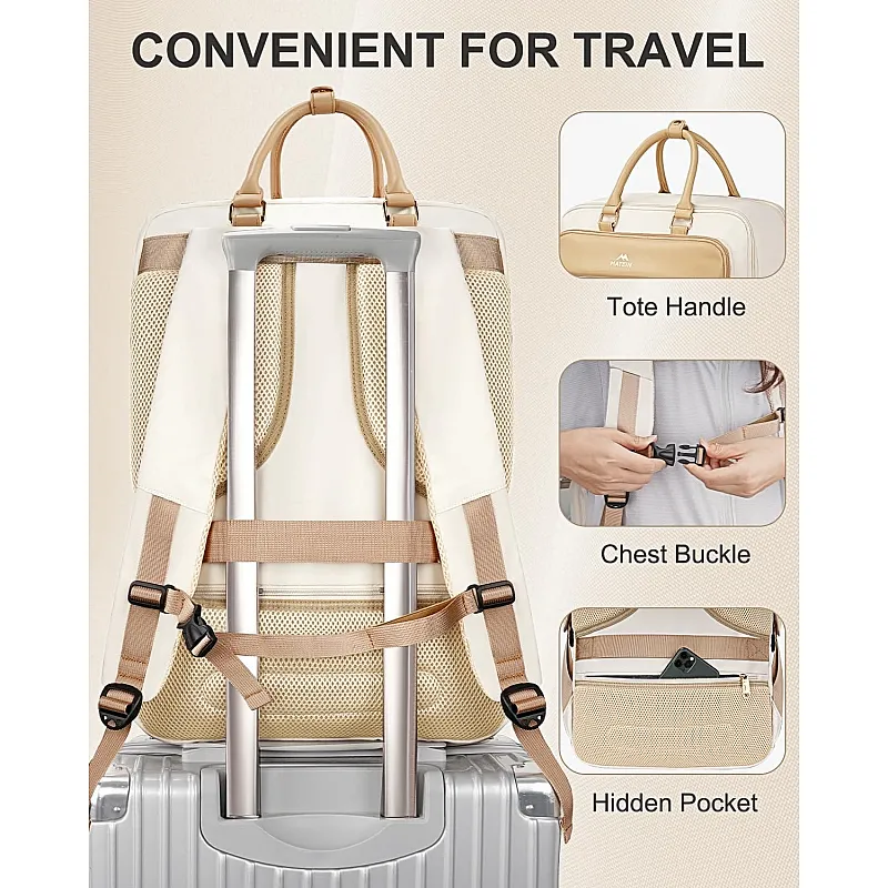 Σακίδιο πλάτης Travel Carry on 52L Laptop 17,3” Matein 6131 μπεζ