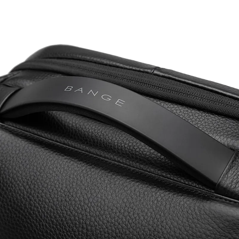 Δερμάτινο Σακίδιο πλάτης 24L Laptop 15,6” Bange 6623 μαύρο