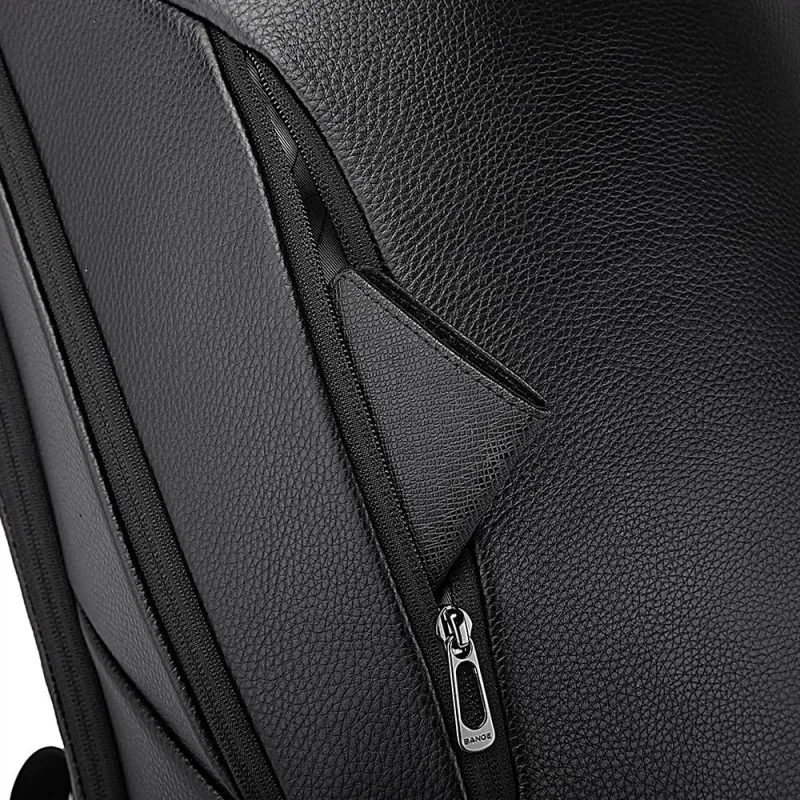 Δερμάτινο Σακίδιο πλάτης 24L Laptop 15,6” Bange 6623 μαύρο