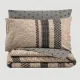 Σετ παπλωματοθήκη Arlo Cotton Box 4 τμχ Διπλή (200x220) χρώμα καφέ - γκρι