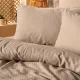 Σετ παπλωματοθήκη Plaid Cotton Box 4 τμχ Διπλή (200x220) χρώμα mink