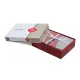 Σετ παπλωματοθήκη Mote Cotton Box 4 τμχ Διπλή (200x220) χρώμα κόκκινο