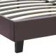 Κρεβάτι Sissy Megapap από τεχνόδερμα χρώμα καφέ 160x200εκ.