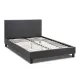 Κρεβάτι Flat Megapap υφασμάτινο χρώμα ανθρακί 120x200εκ.