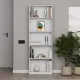 Βιβλιοθήκη Max Megapap σε χρώμα λευκό 58x23x170εκ. - Βιβλιοθήκες γραφείου