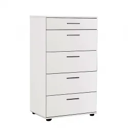 Συρταριέρα Trendline Megapap με σε χρώμα λευκό 60x44x108εκ.