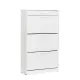 Παπουτσοθήκη Flat Megapap 18 ζεύγων σε χρώμα λευκό 75x29x128εκ. - Παπουτσοθήκες