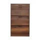 Παπουτσοθήκη Flat Megapap 18 ζεύγων σε χρώμα καρυδί 75x29x128εκ. - Παπουτσοθήκες