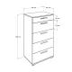 Συρταριέρα Trendline Megapap σε χρώμα καρυδί 60x44x108εκ. - Συρταριέρες - Τουαλέτες