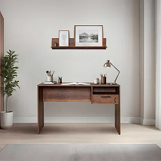 Γραφείο Concept Megapap σε χρώμα καρυδί 120x60x75εκ.