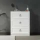 Συρταριέρα μελαμίνης Hampton Megapap χρώμα λευκό 72x44x93εκ. - Συρταριέρες - Τουαλέτες