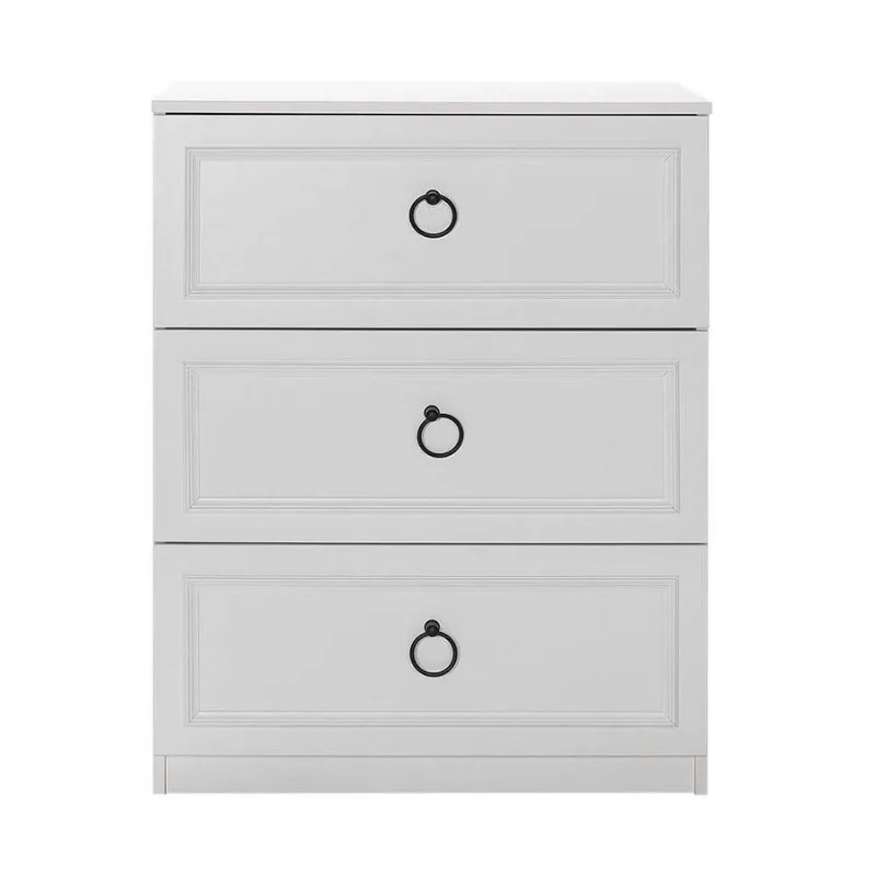 Συρταριέρα μελαμίνης Hampton Megapap χρώμα λευκό 72x44x93εκ. - Συρταριέρες - Τουαλέτες
