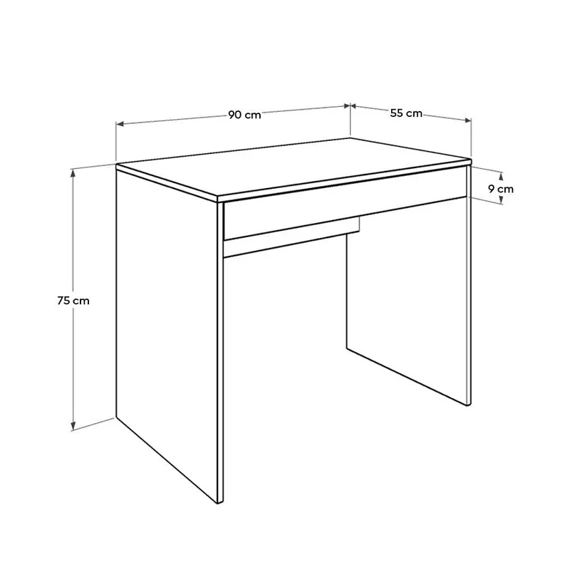 Γραφείο εργασίας Vareno Megapap χρώμα florida oak 90x55x75εκ.