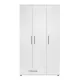 Ντουλάπα ρούχων Bianco Megapap τρίφυλλη χρώμα λευκό 103x52x187εκ.