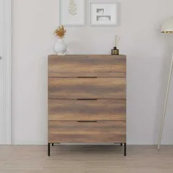 Συρταριέρα Oryana Megapap χρώμα καρυδί 80x44x104εκ.