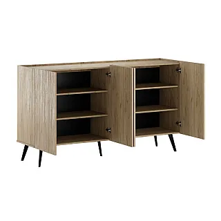 Μπουφές Luna Megapap χρώμα oak 180x43x100εκ.