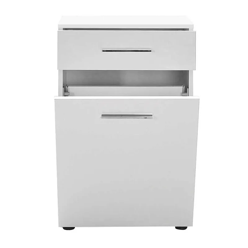 Ντουλάπι - Καλάθι απλύτων Diamond Megapap χρώμα λευκό gloss 52x38x83εκ.