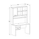 Γραφείο εργασίας London Megapap χρώμα λευκό - oak 120x60x196εκ.